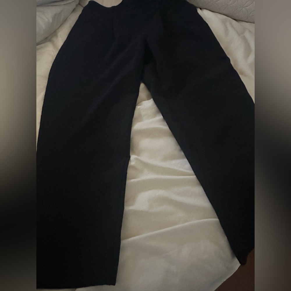 Ann Taylor LOFT Pants Womens Size Sp Black High Rise Tapered Leg Pockets